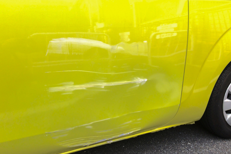 車体についた傷