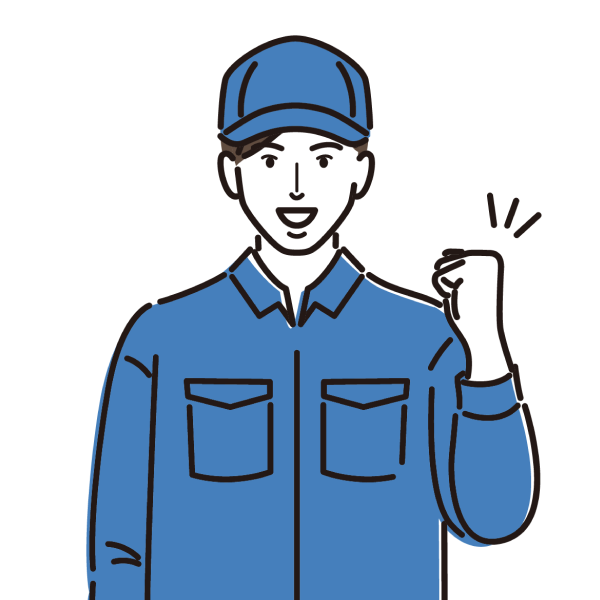 作業着の男性のイラスト